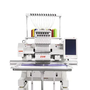 new design digital computerized embroidery machine single head flat embroidery machine for sale