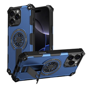 เคสโทรศัพท์มือถือกันกระแทก ทนทาน แม่เหล็กในตัว TPU+PC ลดแรงกระแทก สำหรับ iPhone 17 16 Pro Max และ <span class=keywords><strong>Samsung</strong></span> S25 Plus พร้อมขาตั้ง - Product Image 1