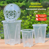 Pot Anggrek Plastik Transparan Grosir 6 Inch Desain Tebal dengan Lubang Drainase Ramah Lingkungan untuk Pertumbuhan Tanaman di Rumah & Kebun