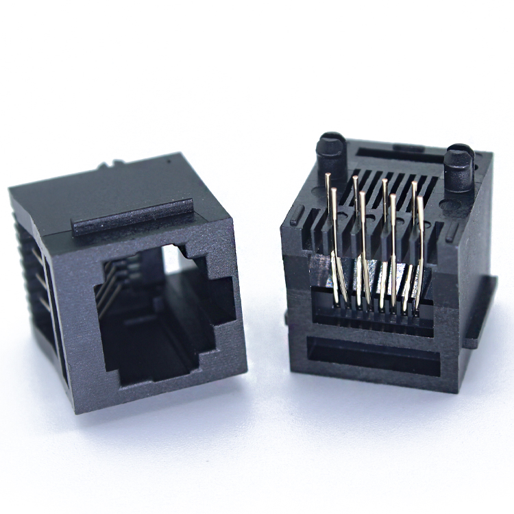 10-шпильки Rj45-Connector 10-контактный разъем 100 Baset с одним портом Magjack со сквозным отверстием 8P8C Ethernet вертикальный Rj45 модульный разъем
