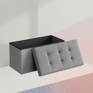Modern Trending Design Customized Fabric Upholstery Storage Ottomans for Bedroom Furniture Living Room Storage <b>Sofa</b> Bench - Product Image 2
