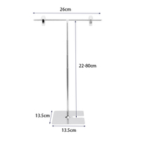 Support d'affichage réglable en métal de type T pour table B1