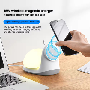 Cargador Inalámbrico Magnético con Luz Nocturna de 15W con Diseño de Caracol - Apto para Cargadores de Teléfonos Móviles Regalo Creativo para Venta al por Mayor. - Product Image 6