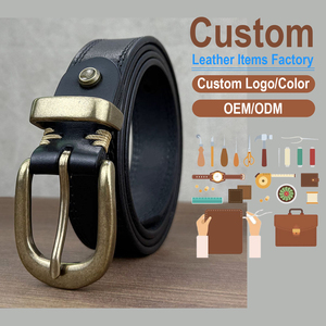 Cinturón Casual de Cuero Genuino para Mujer, Hecho a Mano con Hebilla de Latón - Product Image 1