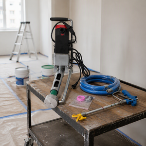 Macchina Spruzzatrice per Stucco ad Alta Efficienza, Spruzzatore Elettrico Airless per Intonaco di Pareti Interne ed Esterne - Product Image 5