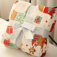 Couverture polaire de Noël en gros, douce et confortable, idéale pour la maison, le canapé, le lit, cadeau de Noël, décoration de fêtes