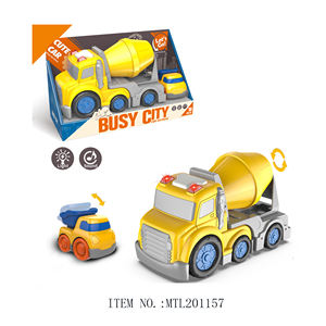 Vente en gros de voitures à inertie en plastique de dessins animés pour enfants, jouets pour garçons, <span class=keywords><strong>grue</strong></span>, véhicules, camions de construction - Product Image 5