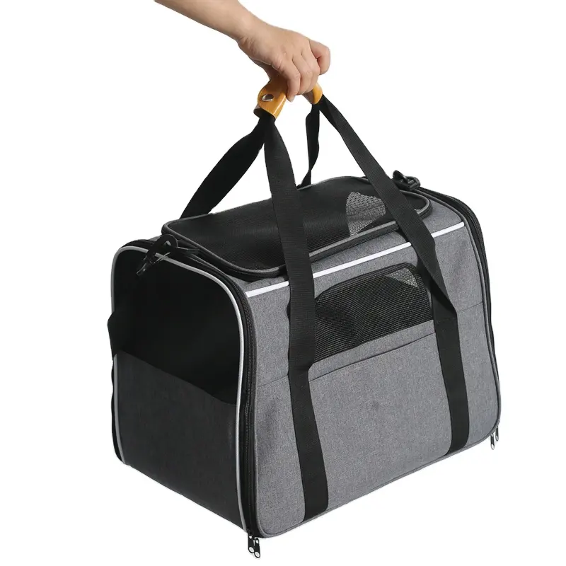 सांस जाल यात्रा सुरक्षित गोफन बैग वाहक समायोज्य कंधे का पट्टा गोफन पालतू वाहक
