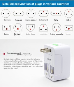 Adaptateur de prise universelle multifonctionnel 10A 250V, prise de conversion de voyage compatible avec le monde entier - Product Image 6