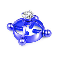 Bague de mamelon à vis ajustable en Zircon, Faux Piercing, bijoux de corps sexy et délicat