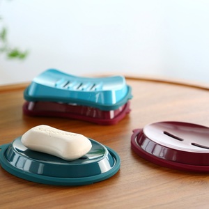 Jabonera de Plástico, Diseño Ovalado, Minimalista, Desmontable, Color Azul Sólido, Artículos Esenciales para Baño, Higiénico, Fácil de Limpiar - Product Image 6