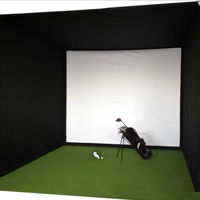 Pratique de golf intérieur extérieur simulateur de golf durable écran d'impact 3d écran d'impact virtuel à faible bruit