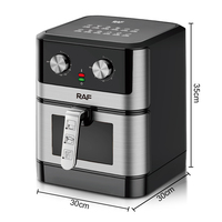Friteuse à air intelligente électrique sans huile en acier inoxydable de qualité supérieure 6,0 L avec fenêtre visible RAF