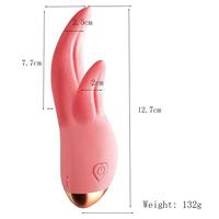 Vibrateur lapin à double langue avec 10 modes de vibration, pour femmes, bâton de massage, jouets sexuels pour femmes adultes