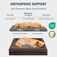 Lit pour chien en velours doux, imperméable, orthopédique, avec mousse alvéolée, canapé pour animaux de compagnie 360 pour grands chiens, vente en gros, fabrication sur mesure