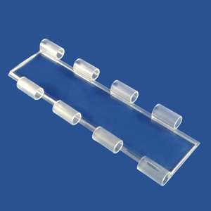 Porte commerciale haute résistance, moderne, anti-effraction, en polycarbonate transparent, volet roulant transparent à lattes. - Product Image 3