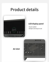 Purificateur d'air intelligent avec stérilisation à l'ozone et télécommande, purificateur d'air intelligent à poser sur le bureau ou à fixer au mur