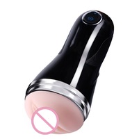 Godet de masturbation réaliste avec fonction chauffante, aspiration et vibration, base à ventouse mains libres, son réaliste, rechargeable, écouteurs offerts pour hommes