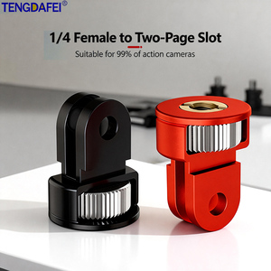 Adaptador de Montaje para Trípode Mini de Aleación de Aluminio de 1/4 para GoPro Hero 10 9 8 7, para <span class=keywords><strong>Insta360</strong></span> <span class=keywords><strong>One</strong></span> <span class=keywords><strong>X2</strong></span>, para Cámara de Acción DJI OSMO - Product Image 1