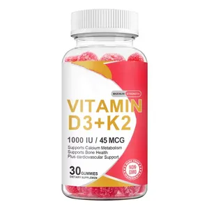 New Arrivals Red Date Flavored Vitamin D3 K2 Gummies Vegan Muscle Enhancement Gummy Dietary Supplement For Bone Health