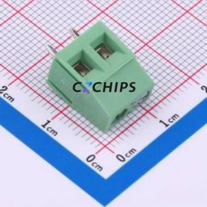 VI0221520000G Screw Terminal Block Through hole Component (THT),P=5.08mm Connector 5.08mm Green Through Hole 2P - Product Image 1