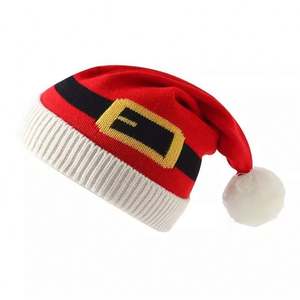 Chapeaux de Noël de haute qualité en promotion, décorations, chapeaux de Père Noël en dessin animé, chapeaux de Noël tricotés non-tissés, cadeaux, bonnets - Product Image 3