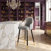 Prix fabricant, design nordique classique, technologie de couture précise, structure solide, tabouret de bar en cuir pour café