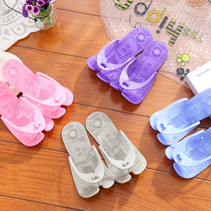 Men <strong>Women</strong> Household <strong>Slippers</strong> Portable Plastic Flip-flops Bathroom Anti-slip Massage Flip-flops Summer Travel Sandals - Product Image 1