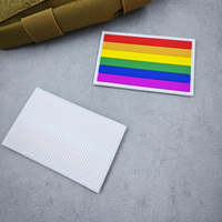 Drapeau arc-en-ciel multicolore en caoutchouc 2D PVC de haute qualité, lesbienne, transgenre, drapeau de la fierté du progrès, patch crochet et boucle bisexuel