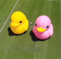 Ballon géant gonflable jaune en PVC, 1 pièce, pour l'extérieur, modèle promotion, canard rose, flottant, en vente