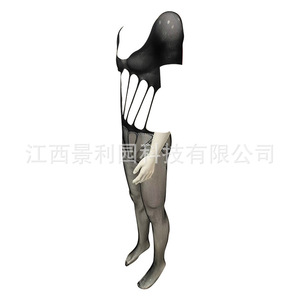 Men's <b>Fishnet</b> Bodysuit Black One Size Nylon Mesh Costume Cosplay Outfit - Product Image 5