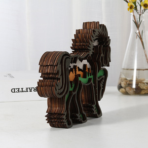 DIY <strong>Wooden</strong> Carved Animal Creative Home Decoration Items, Holiday <strong>Wooden</strong> <strong>Multi</strong>-layer Hollowed-out Decorative Items. - Product Image 5