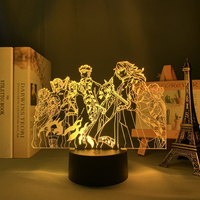 Lampe de bureau LED à piles en forme de globe 3D illusion, télécommandée, colorée, à intensité variable, avec figurine anime, pour hôtel