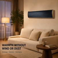 Chauffage mural infrarouge lointain personnalisé 1000W IP65 CE CB SAA avec thermostat à distance pour maison, hôtel, garage