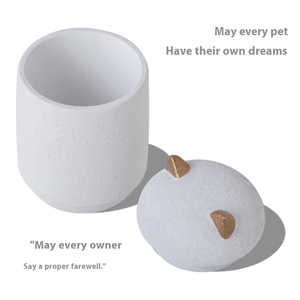 Urne Cinerarie Moderne di Lusso per Cani e Gatti, Vasi Commemorativi Ecologici in Cemento Portland a Forma di Goccia, Forniture Funerarie per Animali Domestici - Product Image 5