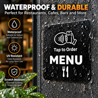 Autocollant de menu numérique NFC auto-adhésif personnalisé, panneau intelligent à toucher pour consulter le menu, pour les tables et les comptoirs de restaurant