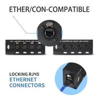 Câble Ethernet DMX XLR 4 canaux mâle vers RJ45, prolongateur multi-ports pour éclairage de scène