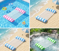 Matelas Gonflable Flottant avec Dossier 120*70cm, Transat Gonflable pour Piscine, Hamac Aquatique, Lit d'Eau en PVC, Capacité 100kg