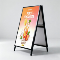 Jual Langsung dari Pabrik Papan Tanda A-Frame Logo Kustom untuk Bisnis Stand Luar Ruangan Digital a Frame Sign