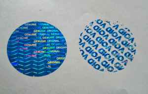 Meilleures étiquettes autocollantes holographiques rondes transparentes de couleur rouge en vrac pour mini-cadeaux - Product Image 4