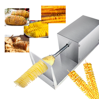 Elektrische automatische roterende roestvrijstalen aardappelchips snijmachine motor 220V 4,8kg 1 jaar garantie graanverwerking