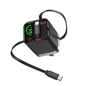 Cargador USB GaN PD de 65W, adaptador de carga rápida inteligente para portátil, cargador de pared retráctil QC3.0, cargador GaN de 65 vatios. - Product Image 2