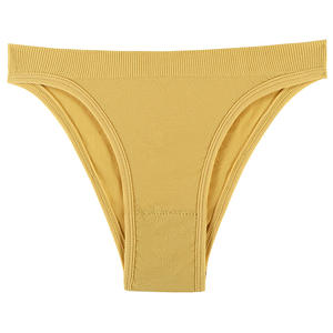 Dames Sexy Gebreide Naadloze Laagbouw Strakke Strings Alledaagse Effen Patroon Ondergoed G-String Stretchy String Slipje - Product Image 4