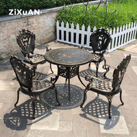 Terrasse extérieure jardin en fonte d'aluminium chaises et tables chaise de cour maison dernier étage balcon tables et chaises extérieures