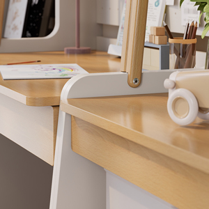 Nuevo <span class=keywords><strong>Escritorio</strong></span> de aprendizaje ergonómico para niños <span class=keywords><strong>con</strong></span> estantería muebles para el hogar altura ajustable juego de mesa y silla de estudio para niños - Product Image 4