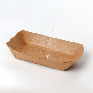 เรือรูปร่างกล่องกระดาษถาดเป็นมิตรกับสิ่งแวดล้อมย่อยสลายได้คราฟท์เอาไปแพคเกจอาหารจานด่วน - Product Image 4