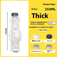 Bouteille de jus transparente PET de 500ml jetable pour thé au lait caractéristiques de bière bouchon à vis vide
