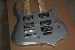Guitare Weifang à double manche couleur argent - Product Image 4