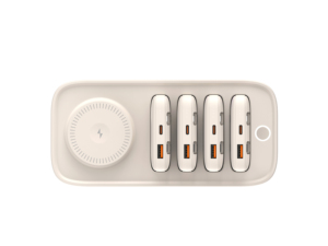 Station <span class=keywords><strong>de</strong></span> recharge <span class=keywords><strong>de</strong></span> <span class=keywords><strong>batterie</strong></span> externe partagée à charge rapide sans fil 22,5 W USB-A et 20 W Type-C - Product Image 6