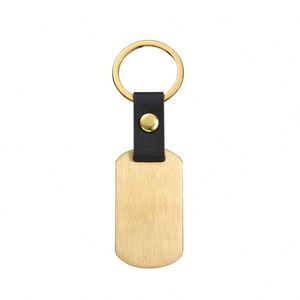 Factory Stainless Steel Leather Keychain Blank Laser <b>Engraving</b> Uv Color Printing Material Metal Pu <b>Key</b> Chain Custom Logo - Product Image 5